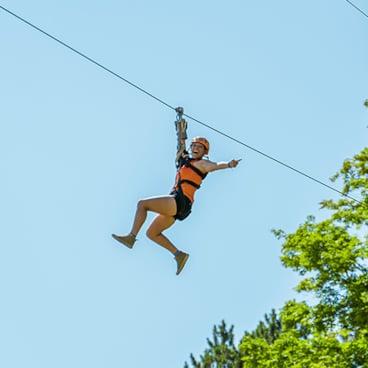 Ziplining at Boyne Mountain Resort is a fun winter activity for the whole family