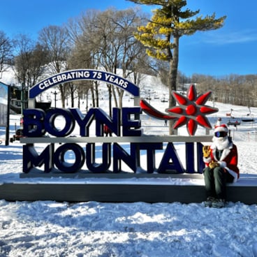 Rachel hosting the Boyne Mountain Buzz