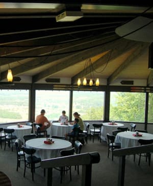 Eagle's nest dining room looking over boyne valley