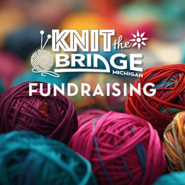 yarn to knit the SkyBridge Michigan for yarn bombing day