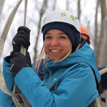 Ziplining at Boyne Mountain Resort is a fun winter activity for the whole family