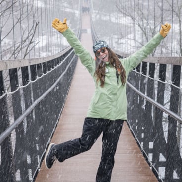 Rachel hosting the Boyne Mountain Buzz