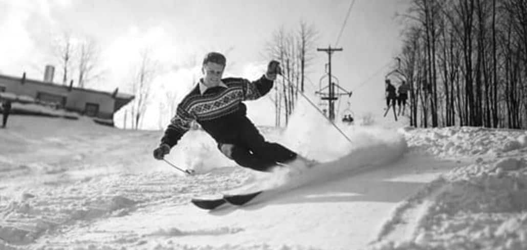 skier in sweater