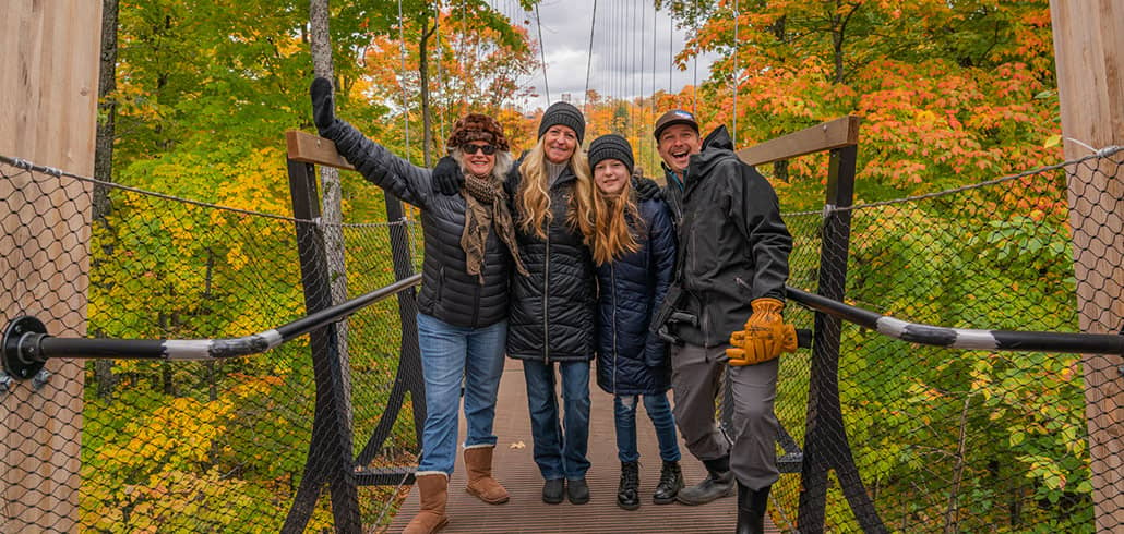 Friends on SkyBridge in Fall