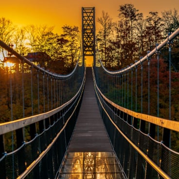 Sunrise on SkyBridge Michigan at Boyne Mountain Resort