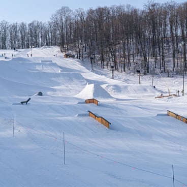 skier at sunrise