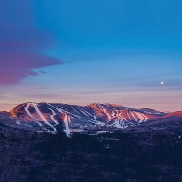 Sunday River Peaks covered in snow